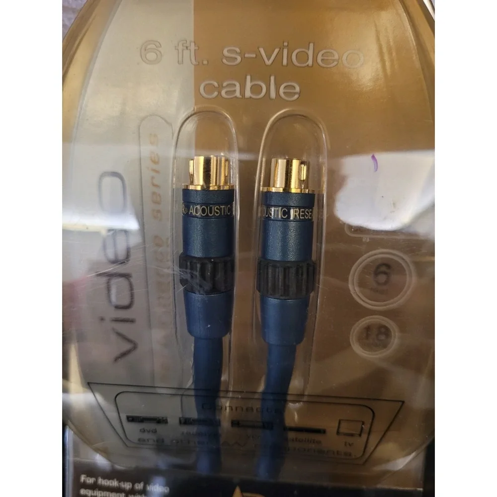 Acoustic Research NEW Gold Plated S-Video Connector Cable AP021 6FT J020